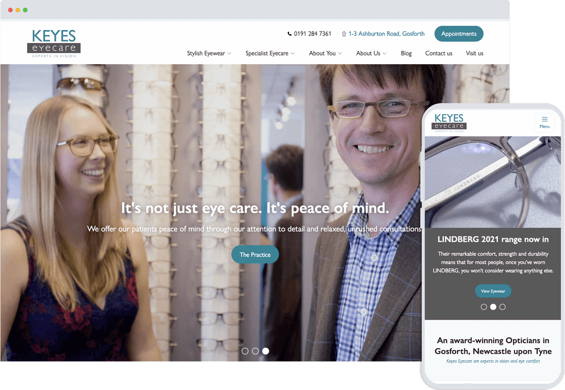 Website for Keyes Eyecare